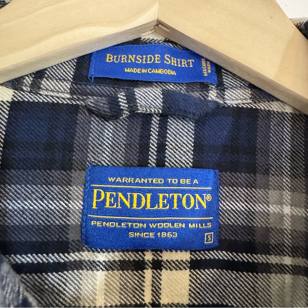 Pendleton Burnside Shirt Class Plaid Flannel Butt… - image 3